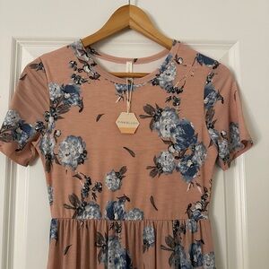 NWT PinkBlush Maxi Dress - Pink and Blue